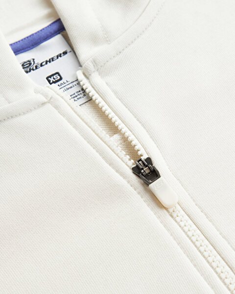 Skechers Essential W Full Zip Hoodie Sweatshirt Kadın Beyaz Sweatshirt S232242-102-8