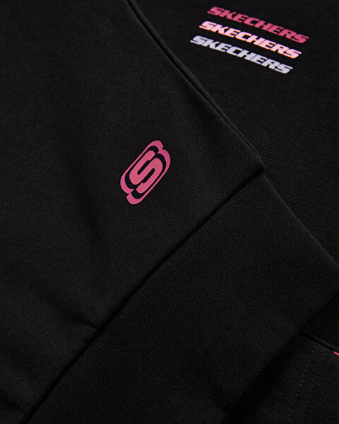 Skechers W Essential Hoodie Sweatshirt Kadın Siyah Sweatshirt S232243-001-10