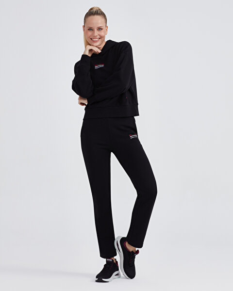 Skechers W Essential Hoodie Sweatshirt Kadın Siyah Sweatshirt S232243-001-5