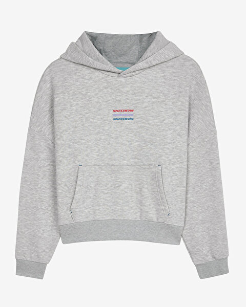 Skechers W Essential Hoodie Sweatshirt Kadın Gri Sweatshirt S232243-036-6