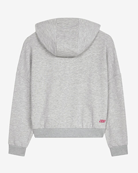 Skechers W Essential Hoodie Sweatshirt Kadın Gri Sweatshirt S232243-036-7