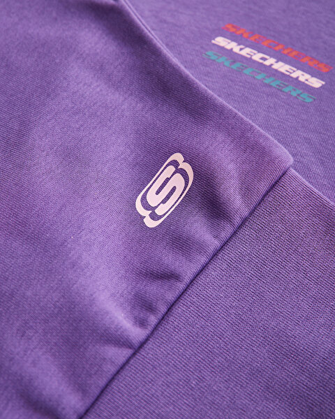 Skechers W Essential Hoodie Sweatshirt Kadın Mor Sweatshirt S232243-499-8