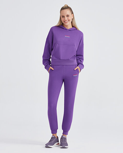 Skechers W Essential Hoodie Sweatshirt Kadın Mor Sweatshirt S232243-499-2