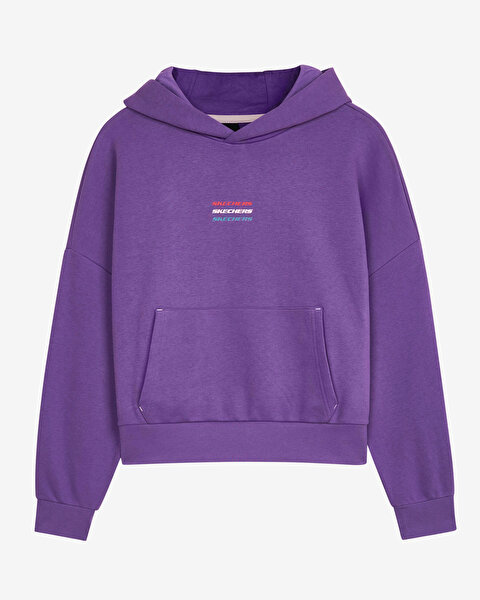 Skechers W Essential Hoodie Sweatshirt Kadın Mor Sweatshirt S232243-499-5
