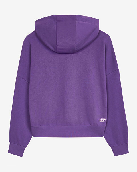 Skechers W Essential Hoodie Sweatshirt Kadın Mor Sweatshirt S232243-499-6