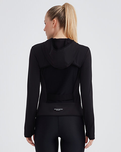 Skechers W Performance Coll. Full Zip Sweatshirt Kadın Siyah Sweatshirt S232270-001-5