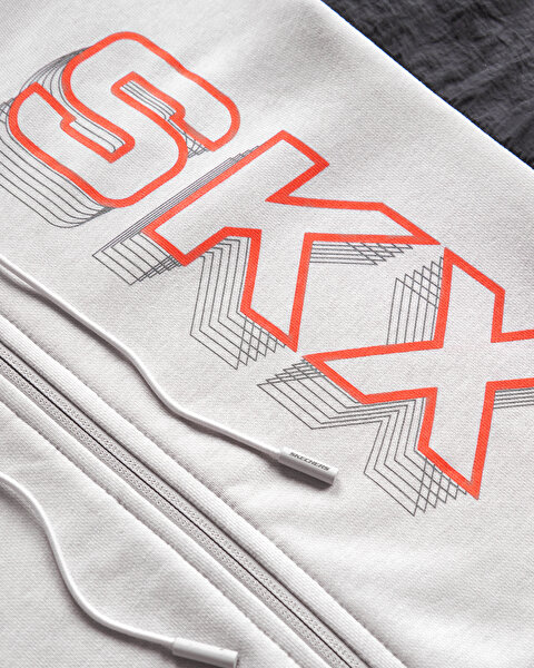 Skechers M Lw Fleece Full Zip Hoodie Sweatshirt Erkek Gri Fermuarlı Eşofman Üstü S232279-032-4