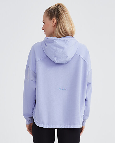 Skechers W Lw Fleece Hoodie Sweatshirt Kadın Mor Sweatshirt S232284-505-4