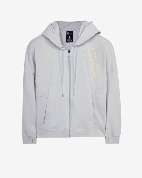 Skechers W Lw Fleece Full Zip Hoodie Sweatshirt Kadın Gri Sweatshirt S232287-032-7