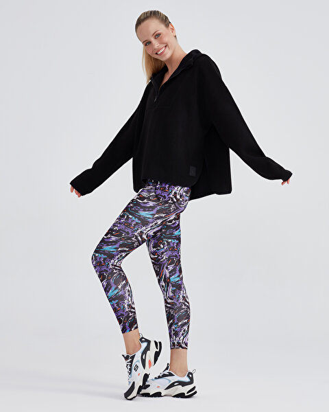 Skechers W Outdoor Fleece Half Zip Sherpa Kadın Siyah Sweatshirt S232297-001-2