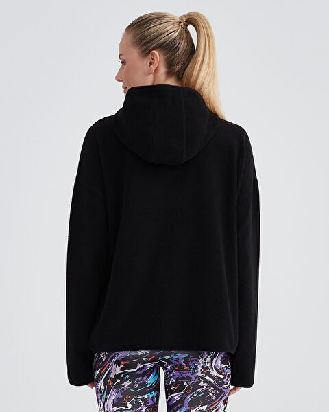Skechers W Outdoor Fleece Half Zip Sherpa Kadın Siyah Sweatshirt S232297-001-4