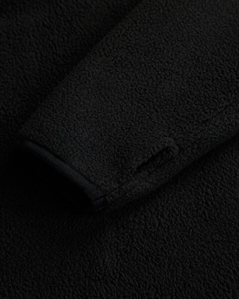 Skechers W Outdoor Fleece Half Zip Sherpa Kadın Siyah Sweatshirt S232297-001-9