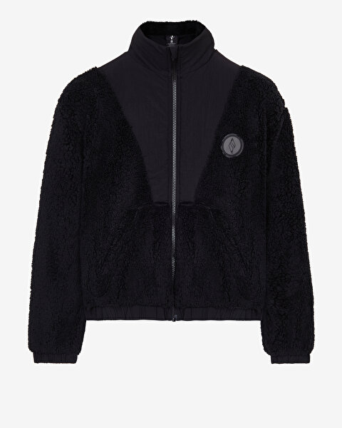 Skechers W Outdoor Fleece Half Zip Sherpa Kadın Siyah Mont S232298-001-7