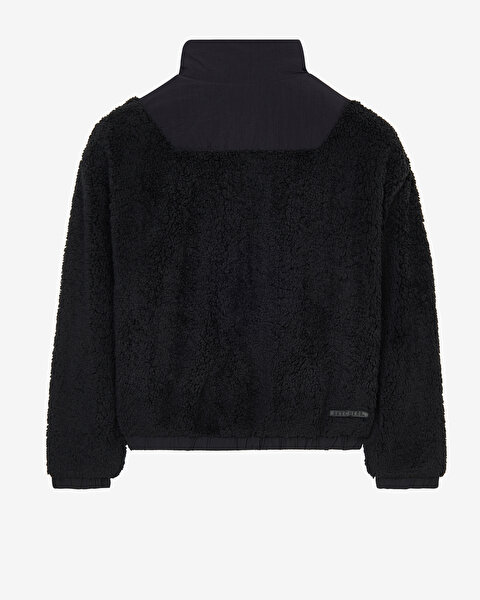 Skechers W Outdoor Fleece Half Zip Sherpa Kadın Siyah Mont S232298-001-8