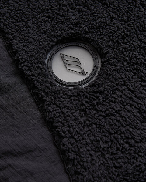 Skechers W Outdoor Fleece Half Zip Sherpa Kadın Siyah Mont S232298-001-12