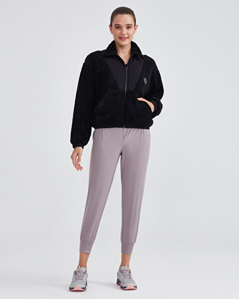 Skechers W Outdoor Fleece Half Zip Sherpa Kadın Siyah Mont S232298-001-2