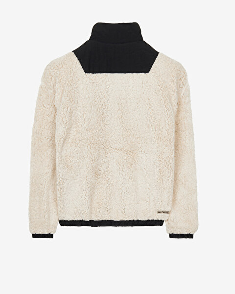 Skechers W Outdoor Fleece Half Zip Sherpa Kadın Beyaz Mont S232298-102-7