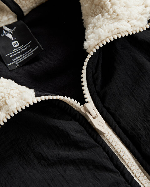 Skechers W Outdoor Fleece Half Zip Sherpa Kadın Beyaz Mont S232298-102-8