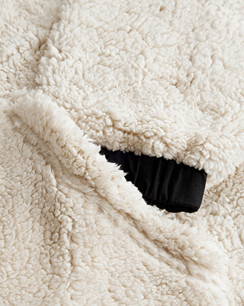 Skechers W Outdoor Fleece Half Zip Sherpa Kadın Beyaz Mont S232298-102-11