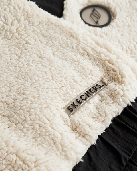 Skechers W Outdoor Fleece Half Zip Sherpa Kadın Beyaz Mont S232298-102-10