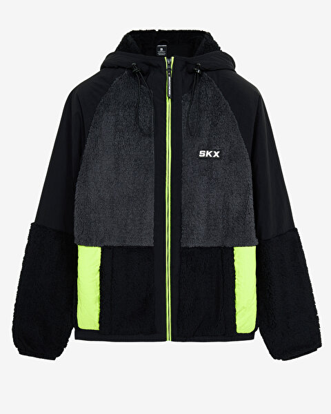 Skechers M Outdoor Fleece Full Zip Sherpa Erkek Siyah Mont S232310-001-8