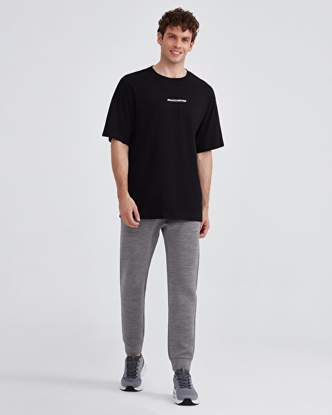 Skechers M Graphic Tee Oversize T-shirt Erkek Siyah Tshirt S232404-001-2