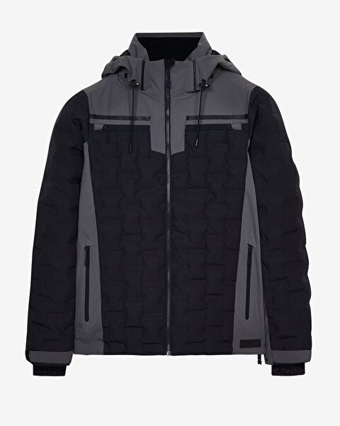 Skechers M Outerwear Padded Jacket Erkek Gri Mont S232407-003-8