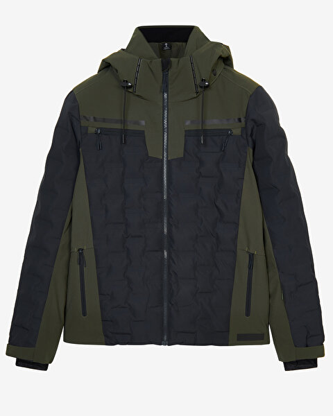 Skechers M Outerwear Padded Jacket Erkek Haki Mont S232407-801-8