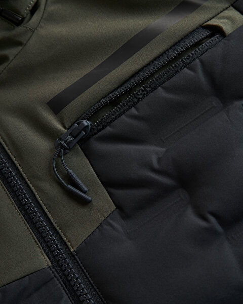 Skechers M Outerwear Padded Jacket Erkek Haki Mont S232407-801-12