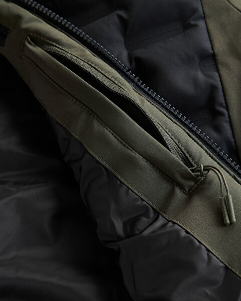 Skechers M Outerwear Padded Jacket Erkek Haki Mont S232407-801-10