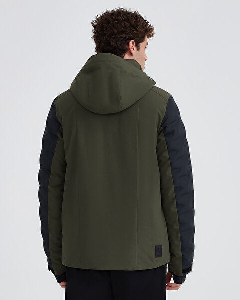 Skechers M Outerwear Padded Jacket Erkek Haki Mont S232407-801-4