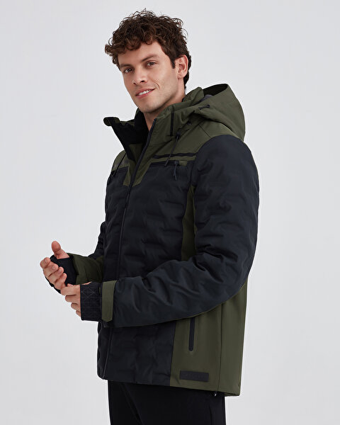 Skechers M Outerwear Padded Jacket Erkek Haki Mont S232407-801-3