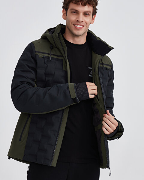 Skechers M Outerwear Padded Jacket Erkek Haki Mont S232407-801-6