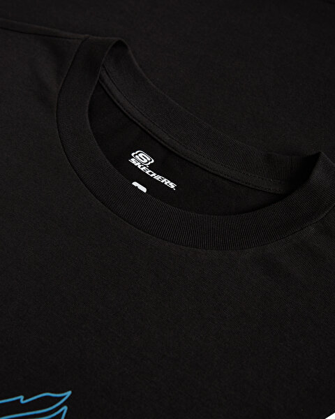 Skechers M Graphic Tee Crew Neck T-shirt Erkek Siyah Tshirt S232436-001-6