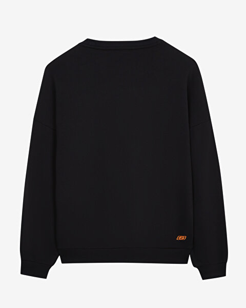 Skechers M Essential Crew Neck Sweatshirt Erkek Siyah Sweatshirt S232440-001-1