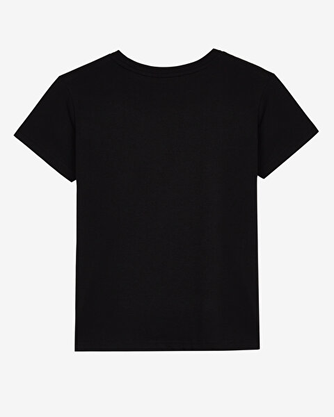 Skechers W Graphic Tee Crew Neck T-shirt Kadın Siyah Tshirt S232458-001-6