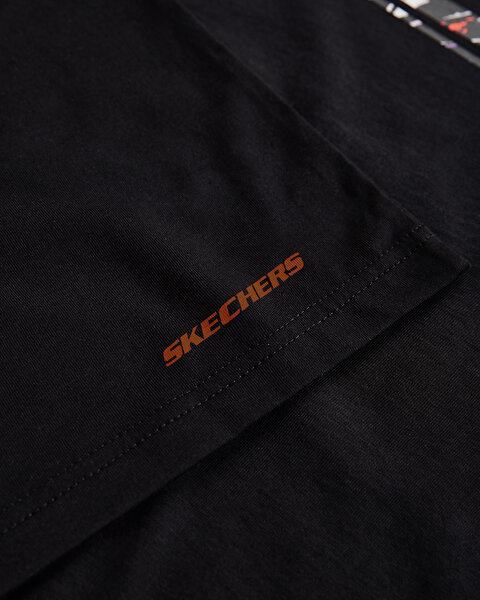 Skechers W Graphic Tee Crew Neck T-shirt Kadın Siyah Tshirt S232458-001-8