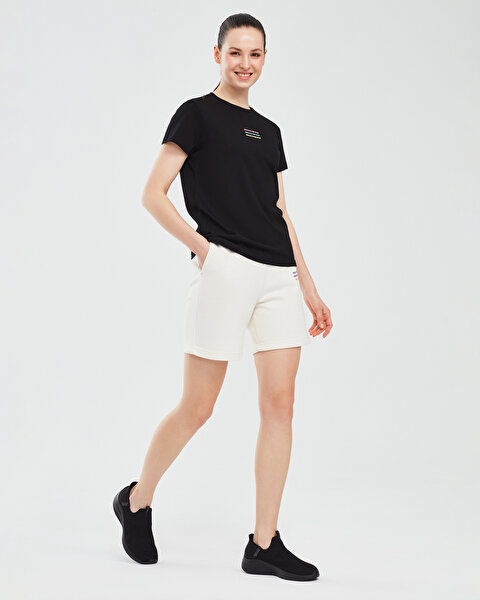 Skechers Essential W Short Sleeve  T-shirt Kadın Siyah Tshirt S241006-001-2