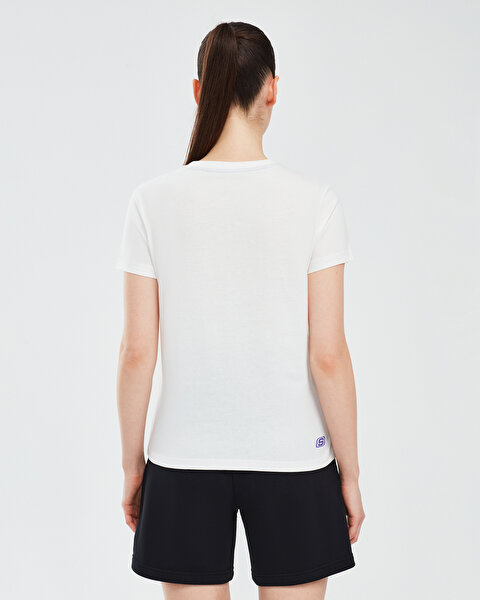 Skechers Essential W Short Sleeve  T-shirt Kadın Beyaz Tshirt S241006-102-3