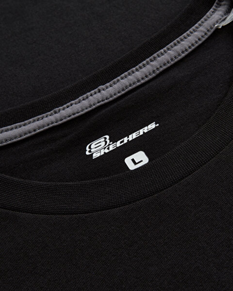 Skechers Essential M Short Sleeve  T-shirt Erkek Siyah Tshirt S241007-001-8