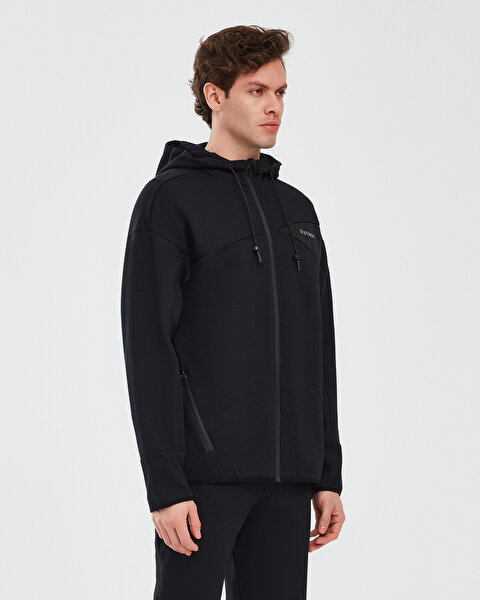 Skechers 2Xi-lock M Full Zip Hoodie Sweatshirt Erkek Siyah Fermuarlı Eşofman Üstü S241035-001-5