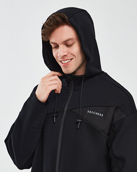 Skechers 2Xi-lock M Full Zip Hoodie Sweatshirt Erkek Siyah Fermuarlı Eşofman Üstü S241035-001-3