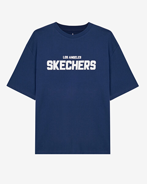 Skechers Graphic T-shirt M Short Sleeve Erkek Lacivert Tshirt S241070-410-6