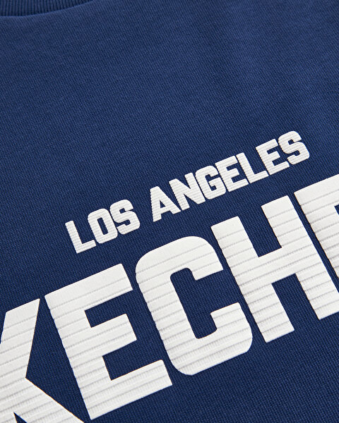 Skechers Graphic T-shirt M Short Sleeve Erkek Lacivert Tshirt S241070-410-10