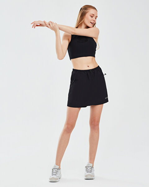 Skechers Micro Collection W Skort Skirt Kadın Siyah Şort Etek S241096-001-1