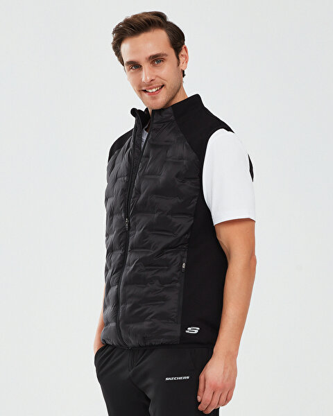 Skechers Outerwear M Padded Lightweight Vest Erkek Siyah Yelek S241154-001-2