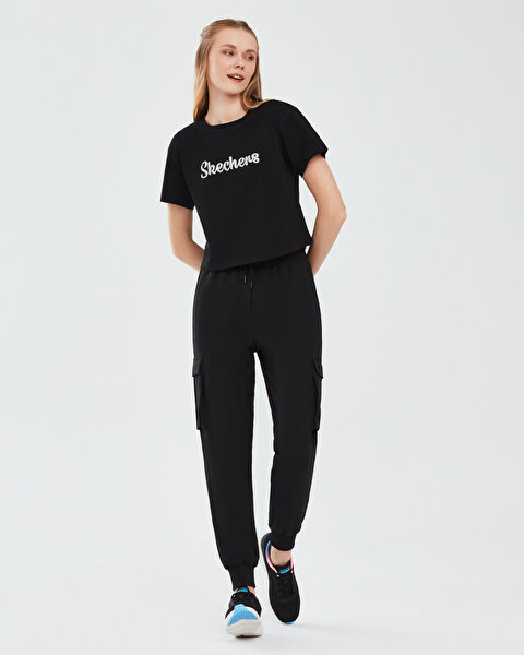 Skechers Graphic T-shirt W Short Sleeve Kadın Siyah Tshirt S241212-001-4