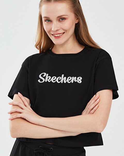 Skechers Graphic T-shirt W Short Sleeve Kadın Siyah Tshirt S241212-001-5