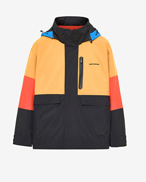 Skechers M Outerwear Coated Jacket Erkek Siyah Mont S242065-001-4