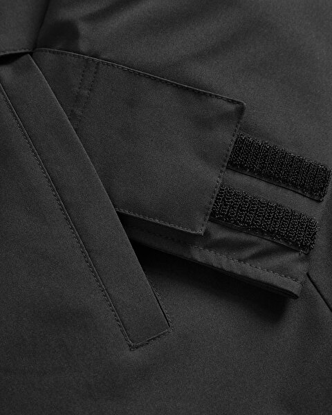 Skechers M Outerwear Coated Jacket Erkek Siyah Mont S242065-001-8